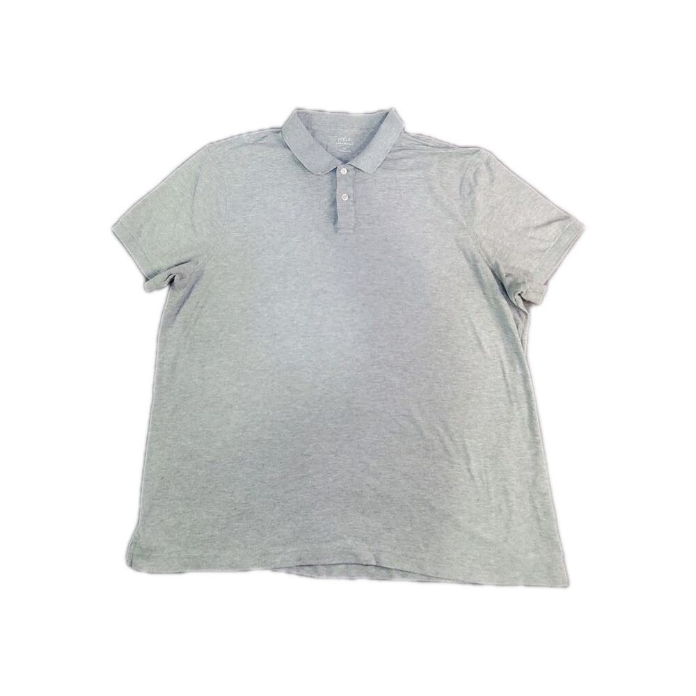 J.Crew Flex Pique Polo Untucked Short Sleeve Gray Size 2XL Collared Men's Za3-19
